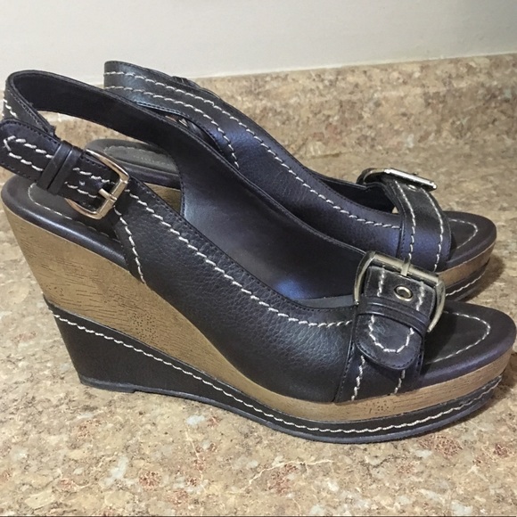 Shoes - Brown wedges sandals ..